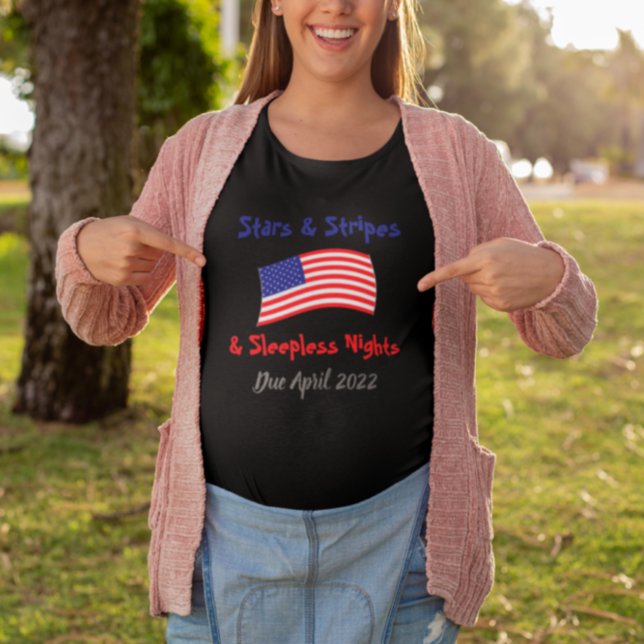 Stars & Stripes Graviditetsannonsering T Shirt (Skapare uppladdad)