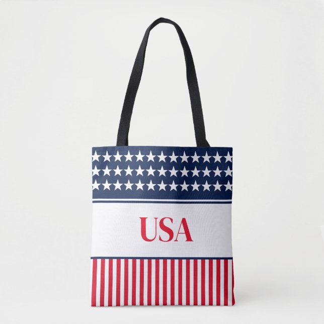 Stars & Stripes-handväskan Tygkasse (Framsida)