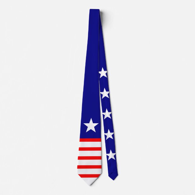 Stars & Stripes vita röda + din bakgrund & idéer Slips (Framsida)