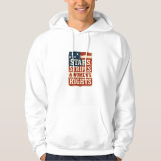 Stars, Stripes & Women’s Rights Distressed Flag Hoodie