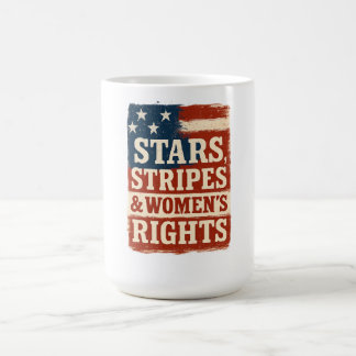 Stars, Stripes & Women’s Rights Distressed Flag Kaffemugg