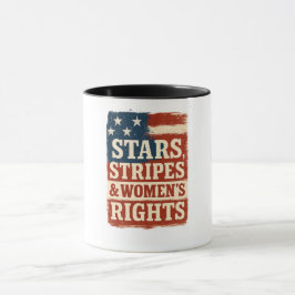 Stars, Stripes & Women’s Rights Distressed Flag Mugg