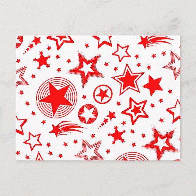 Stars Tattoos Red + dina idéer Vykort (Framsida)
