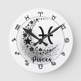 Stars Time! Hitta din magiska Zodiac-klocka! Rund Klocka