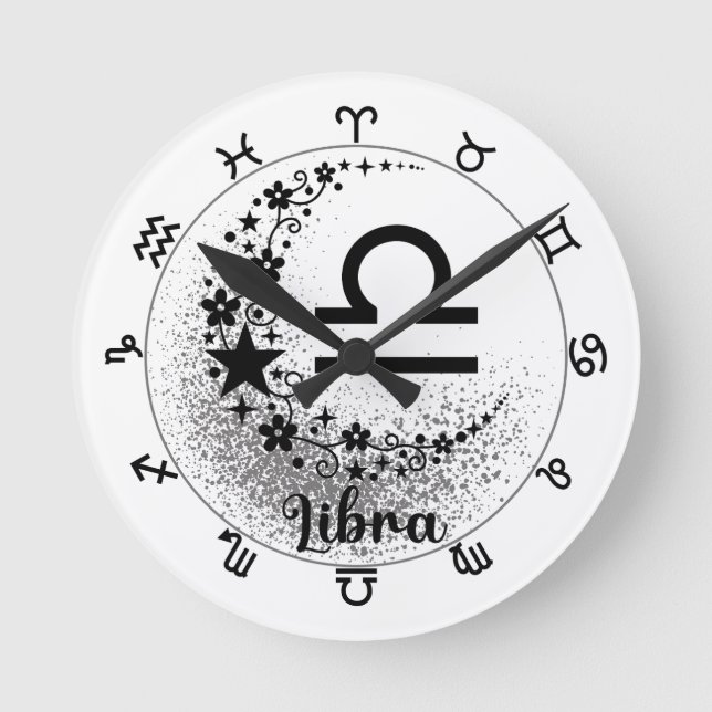 Stars Time! Hitta din magiska Zodiac-klocka! Rund Klocka (Framsida)