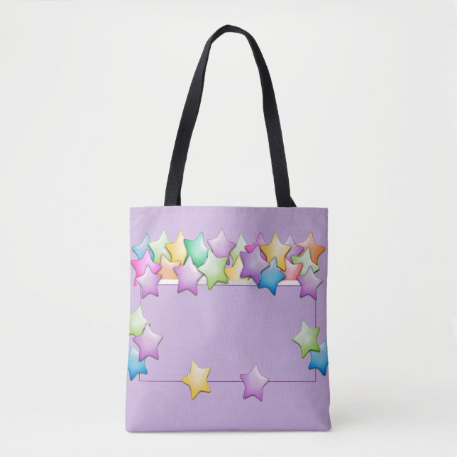 Stars Tote Bag för att anpassa Tygkasse (Framsida)