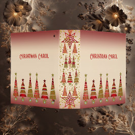 Stars Träd Decor jul Sång Bok Binder