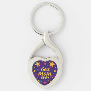 Stars Trendig Luxury Gift Collection Twisted Heart Silverfärgad Nyckelring