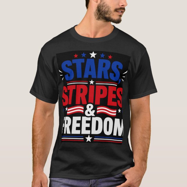Stars Trips & Frihet T Shirt (Framsida)