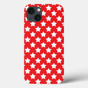 Stars - Vitt på Red iPad Air Case