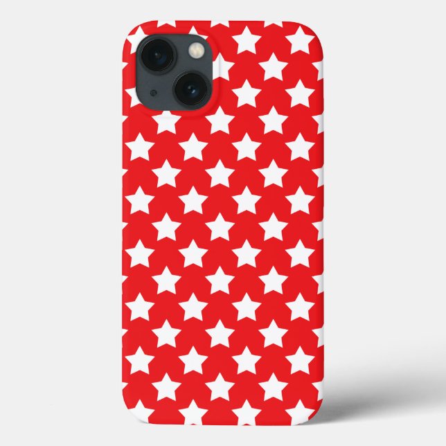 Stars - Vitt på Red iPad Air Case (Baksida)