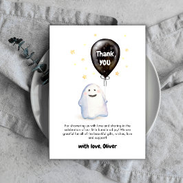 Stars Whimsical Little Boo Balloon Baby Shower Tack Kort