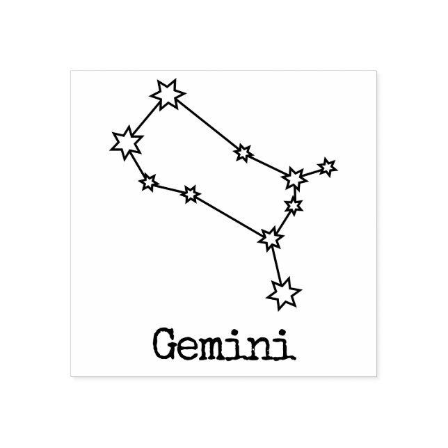 Stars Zodiac Celestial Horoscope Gemini Stämpel (Tryck)