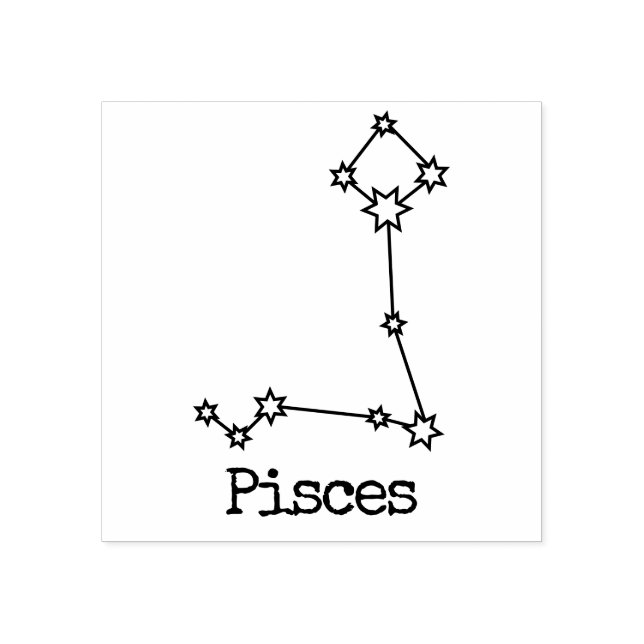 Stars Zodiac Celestial Horoscope Pisces Stämpel (Tryck)
