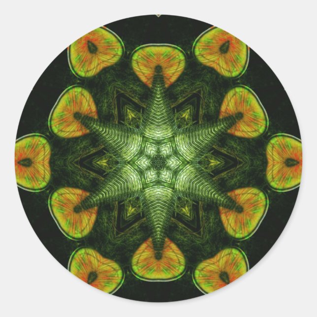 STARSEED-etikett Runt Klistermärke (Framsida)