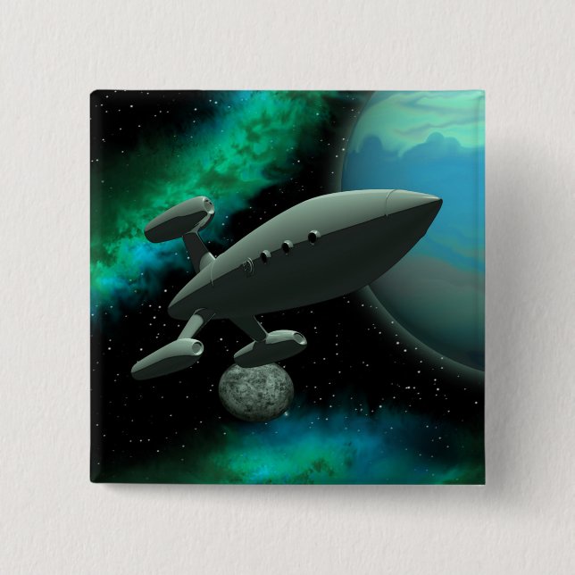 Starship Explorer (fyrkant) Knapp (Framsida)
