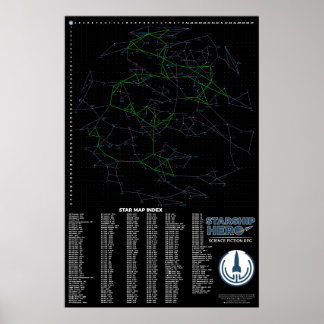 Starship Hero HOPPER Transit Karta Poster