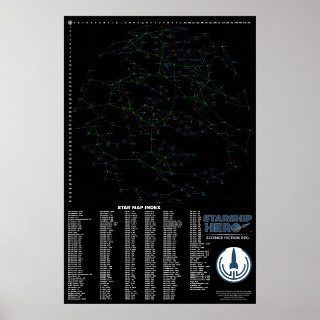 Starship Hero HOPPER Transit Karta Poster (Framsidan)