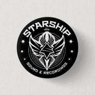 STARSHIP-ljud & inspelningar knäppas (Blk Bkgd) Knapp