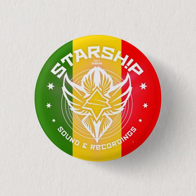 STARSHIP-ljud & inspelningar knäppas (Rastafarian) Knapp (Framsida)
