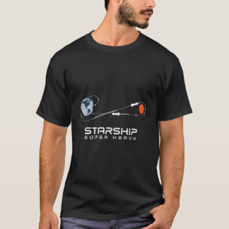Starship Toppen Heavy Mars Space Exploration Rapto T Shirt