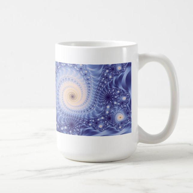 Starstorm Andlig Abstrakt Fine Art Fractal Kaffemugg (Höger)