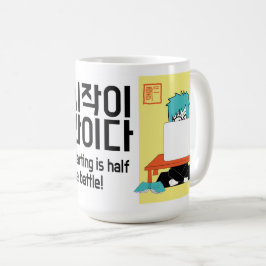 start är halva tecknaden av krigsininspiration kaffemugg