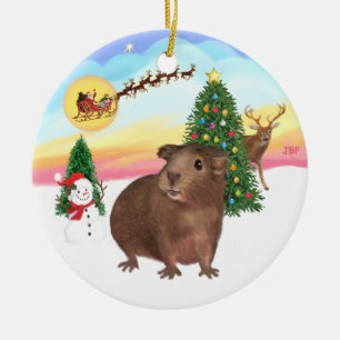 Start - Brown Guinea Gris #3 Julgransprydnad Keramik