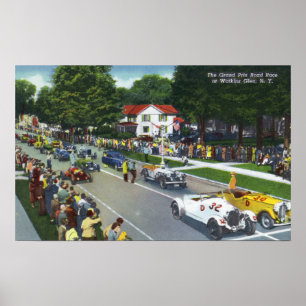 Start fodrar på den Auto tävlingen för grand prix Poster