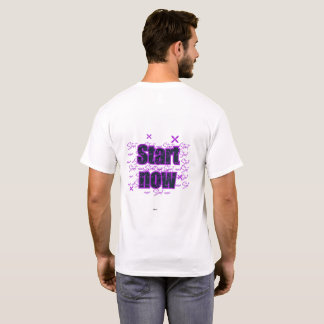 Start Now – Purple Motivational Design T Shirt