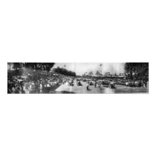 Start och mållinje av kranvägtävlingen 1913 fototryck