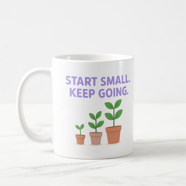 Start Small. Keep Going - Mug Kaffemugg (Vänster)