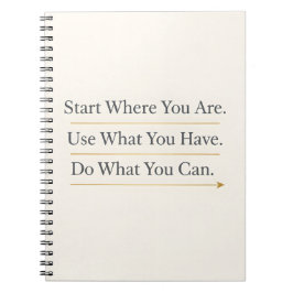 Start Where You Are – Inspirational Quote Journal Anteckningsbok
