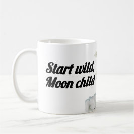 🌙 Start Wild, Moon Child Mug – Sleeping Baby on M Kaffemugg