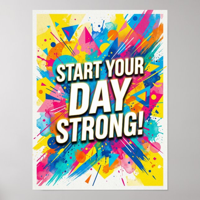start your day strong poster (Framsidan)