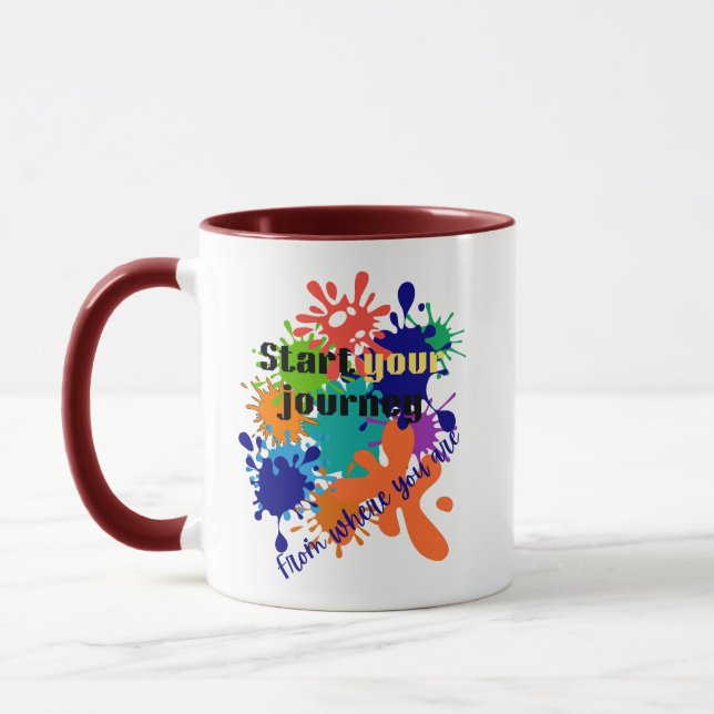 Start Your Journey Motivational Mug | Black Friday Mugg (Vänster)