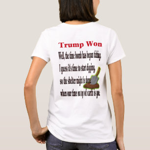Starta att gräva, trumf segrade valet tee shirt