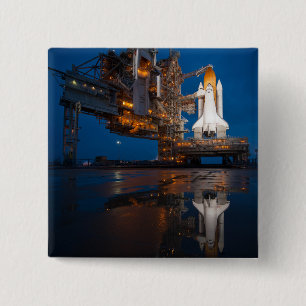 Starta blå himmel för Space Shuttle Atlantis Knapp
