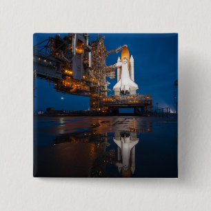 Starta blå himmel för Space Shuttle Atlantis Knapp