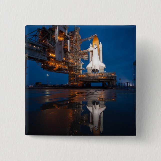 Starta blå himmel för Space Shuttle Atlantis Knapp (Framsida)