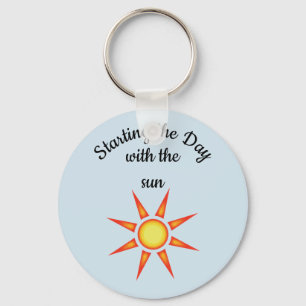 Starta dagen med Sol-solskenet Nyckelring