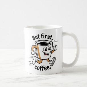 Starta din dag med kaffe - leende Kopp