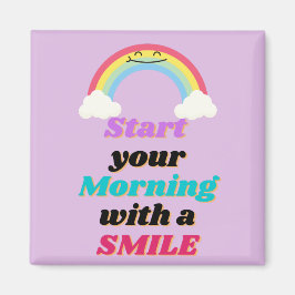Starta din morgon med ett Smile Square Magnet