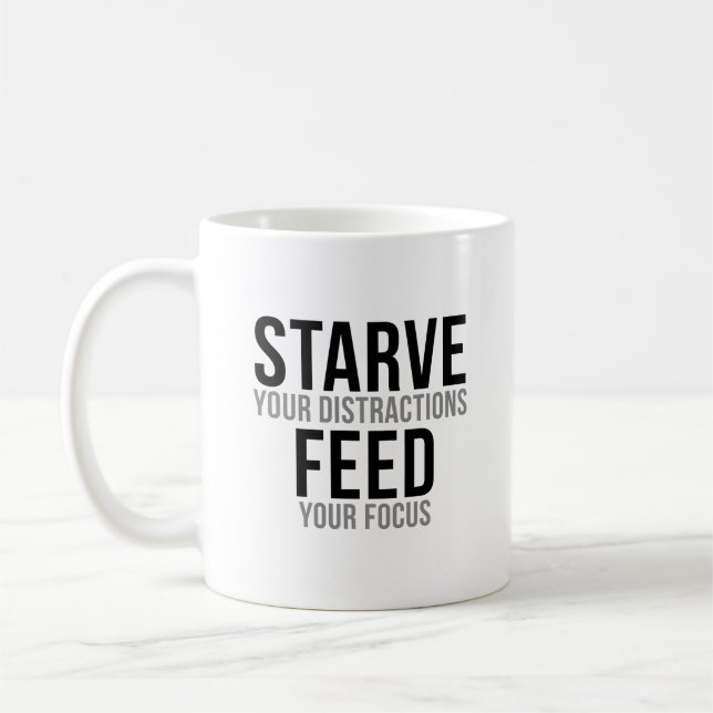 Starta dina distraktioner kaffemugg (Vänster)