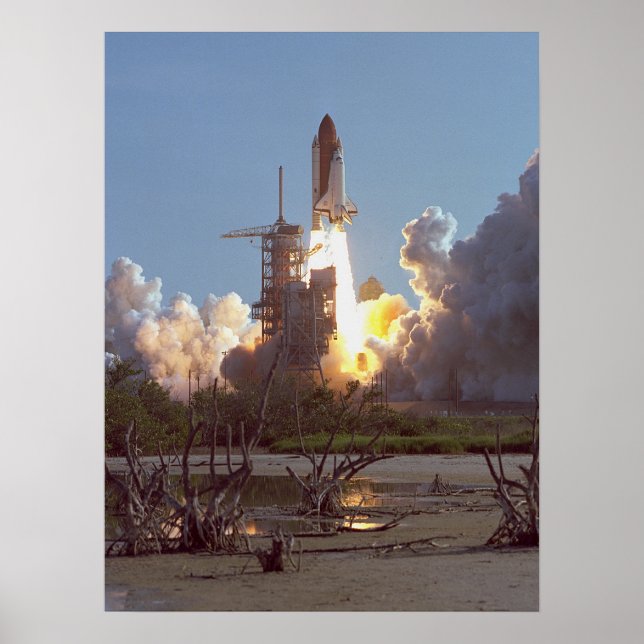 Starta Discovery of Space Shuttle (STS-41D) Poster (Framsidan)