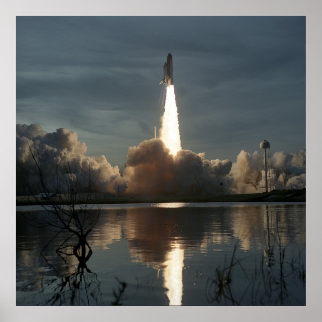 Starta Discovery of Space Shuttle (STS-48) Poster (Framsidan)