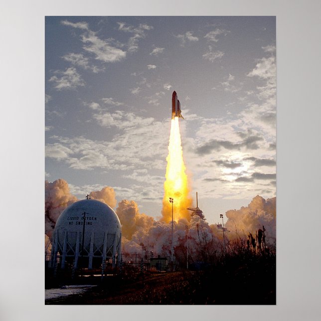 Starta Discovery of Space Shuttle (STS-53) Poster (Framsidan)