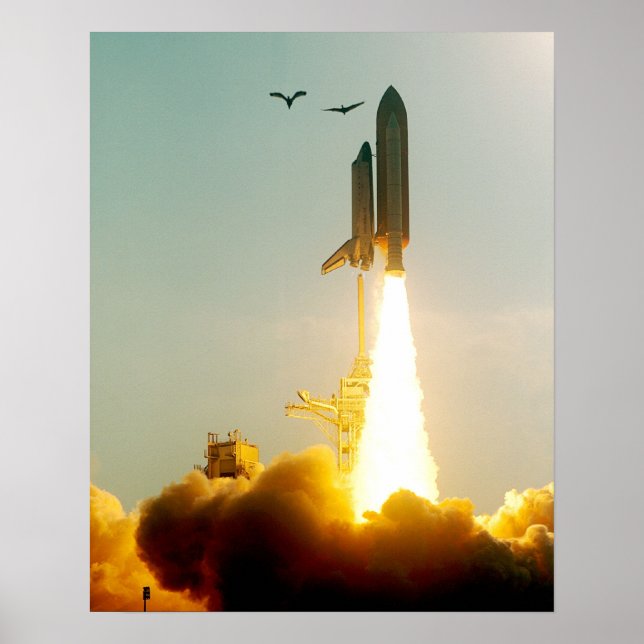 Starta Discovery of Space Shuttle (STS-91) Poster (Framsidan)