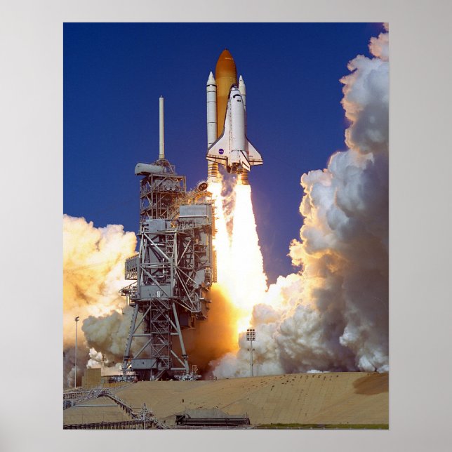 Starta Discovery of Space Shuttle (STS-95) Poster (Framsidan)