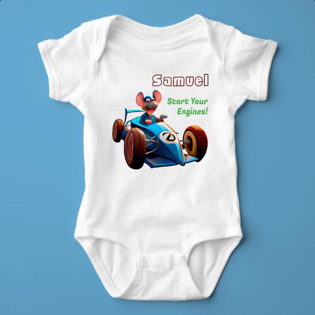 Starta ditt anpassade motornamn t shirt (Start Your Engines)
